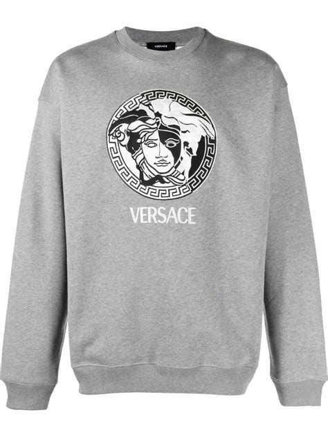 versace sequin medusa head sweatshirt|Versace Medusa contrasto shirts.